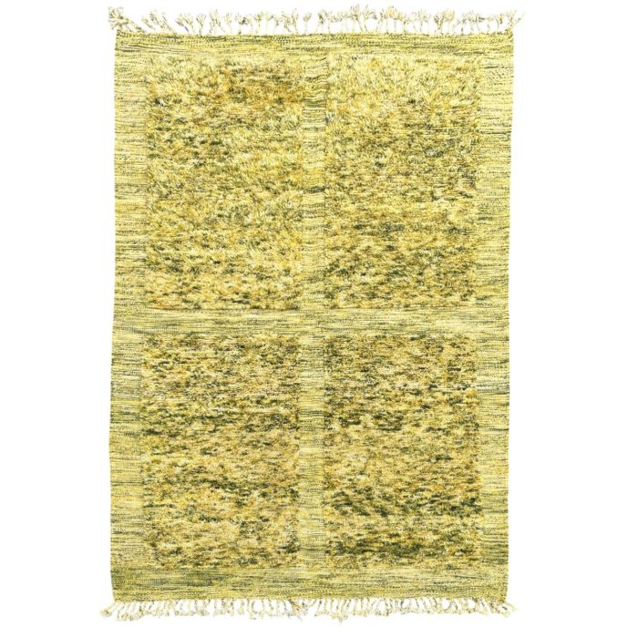 tapis marocain vert en laine