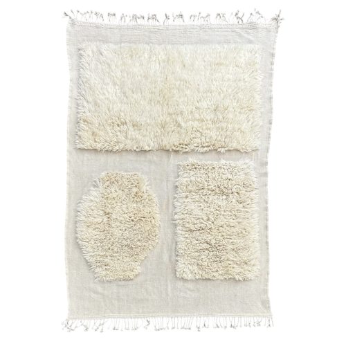 Tapis Beni ourain blanc en laine